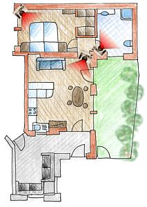 Ground-plan apartment Croco